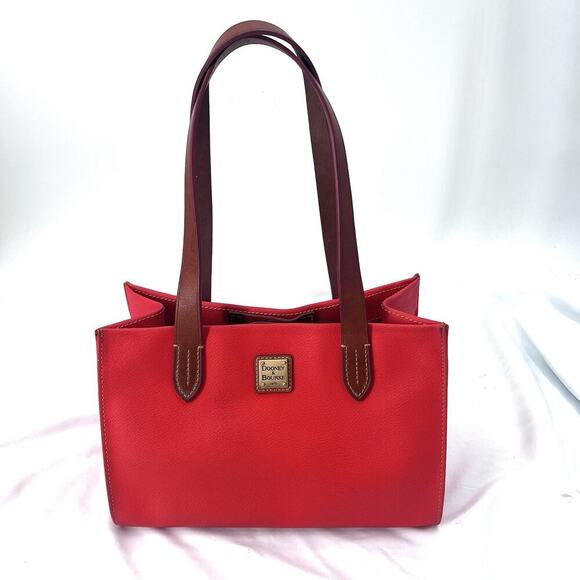 Dooney & Bourke Eva Small Shopper Handbag Red Orange Purse - Picture 1 of 15